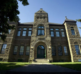 Monument-Lefebvre, an imposing symmetrical sandstone building